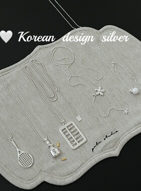 韩国秋冬新款ins风小众饰品 S925纯银 长款组合毛衣链 简约气质款