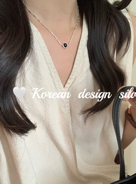 韩国东大门ins风设计饰品 S925纯银气质简约锁骨项链女叠戴高级感