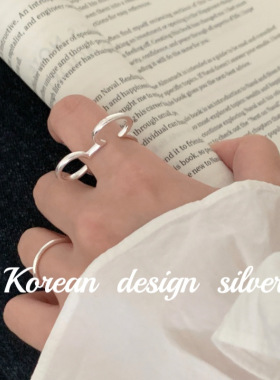 日系韩版ins博主同款饰品 925纯银 米奇立体戒指 小众叠戴高级感