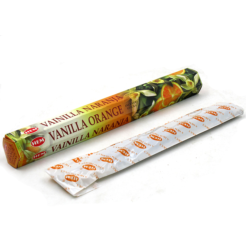 印度进口HEM Vanilla Orange香兰柑橘线香水果浓郁甜美家用熏香 - 图1