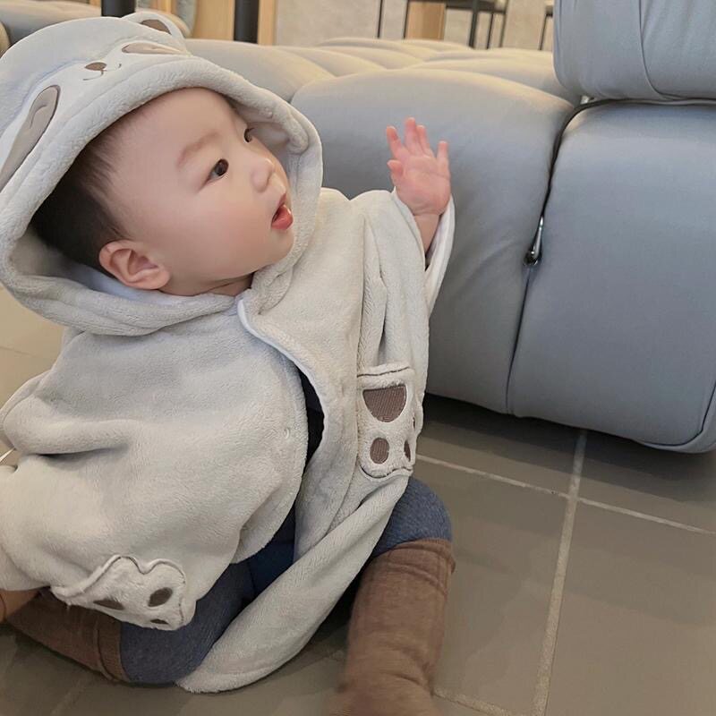 婴儿披风斗篷秋冬外出服宝宝衣服冬季超萌可爱婴幼儿卡通加厚外套,淘宝优惠券,粉丝福利购,淘宝优惠卷