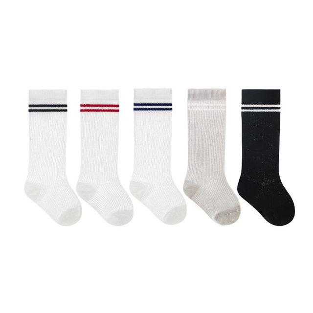 ຖົງຕີນເດັກນ້ອຍ Summer Baby College Style Mid-Tube Socks Summer Thin Infant Breathable Mesh Anti-Mosquito Socks Summer