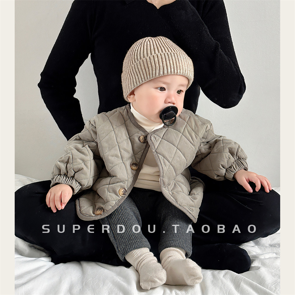 婴幼儿冬装宝宝冬季套装韩版洋气婴儿夹棉外套帅气男宝炸街三件套,淘宝优惠券,粉丝福利购,淘宝优惠卷