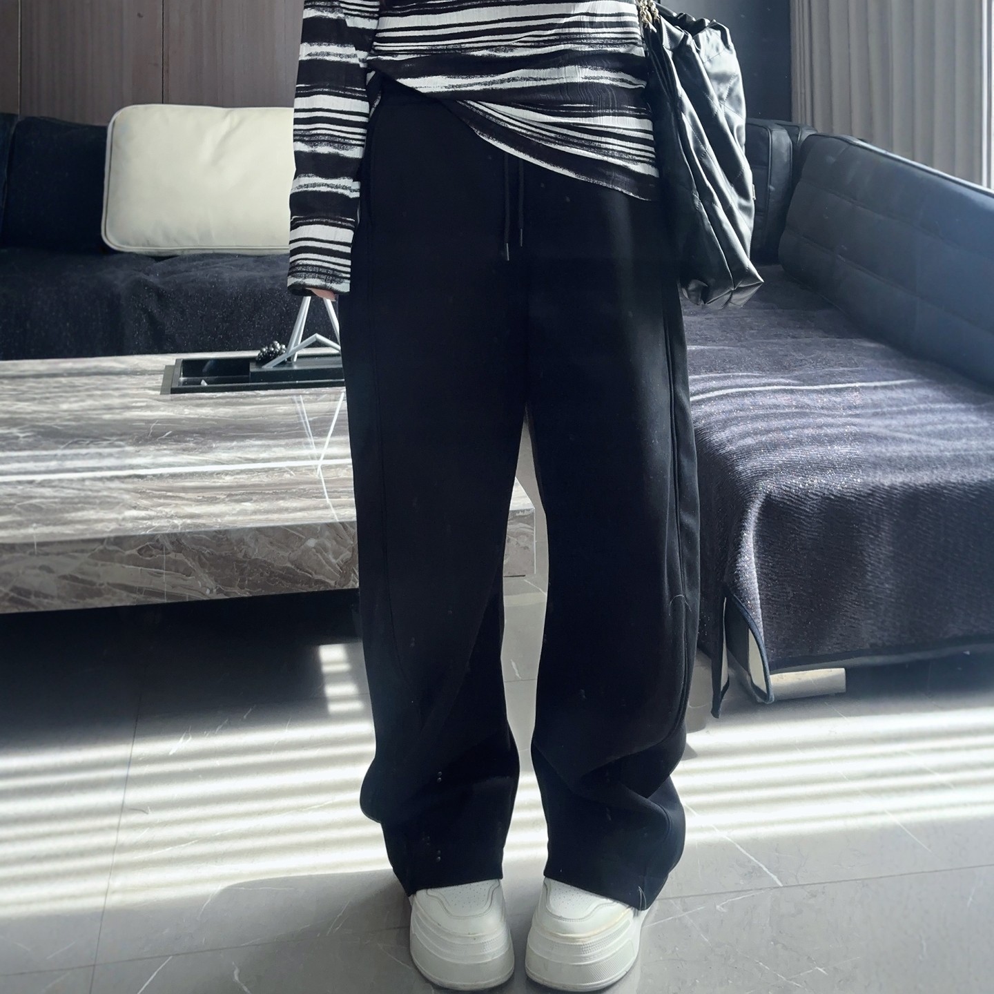 大码女装胖mm2025年秋冬装新款棉面弯刀裤加厚保暖加绒阔腿裤子,淘宝优惠券,粉丝福利购,淘宝优惠卷