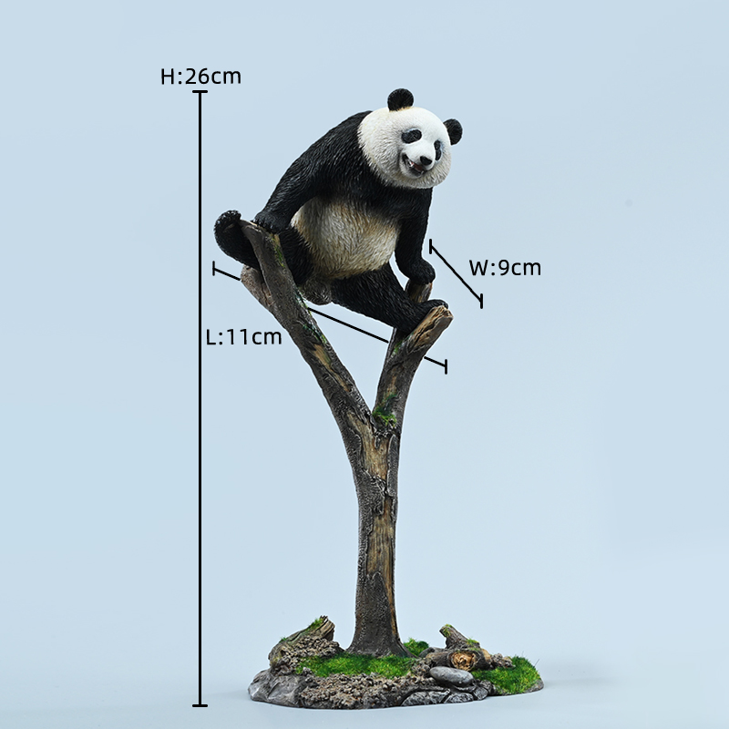 JXK 1/12西直门三太子梦兰仿真萌兰周边动物模型熊猫摆件手办潮玩 - 图0