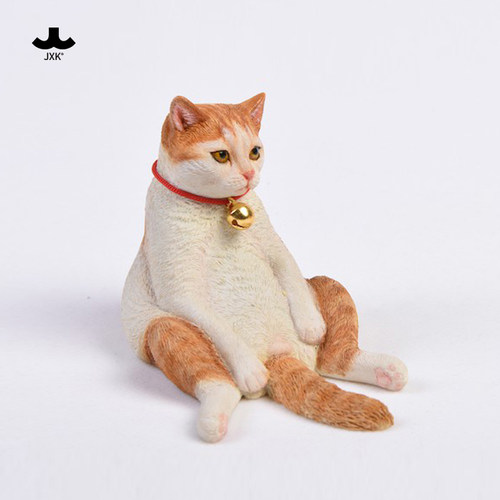 JXK仿真橘猫咪模型迷你玩具手办 微缩动物周边玩偶桌面小摆件礼物 - 图2