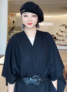 小野商重磅天丝羊毛呢绒贝雷帽