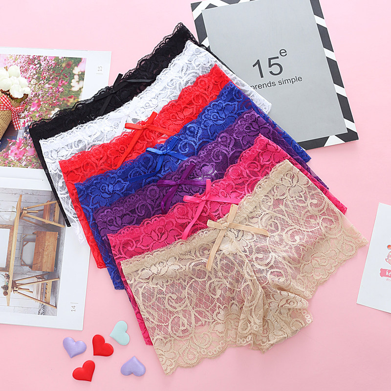 透明内裤女2023新款性感中低腰蕾丝速干提臀纯欲四角短裤纯棉裆,淘宝优惠券,粉丝福利购,淘宝优惠卷