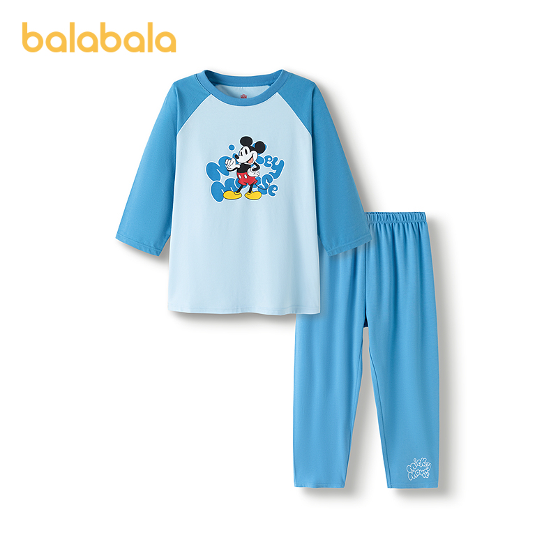【迪士尼IP】巴拉巴拉儿童睡衣套装夏季空调服男女童家居服套装 - 图3