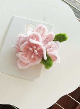 手作春日花仙子扭扭棒花朵发夹