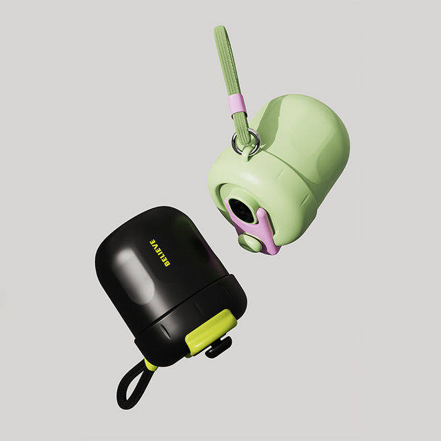 New Linglong smart insulated coffee cup, small and cute, mini cup with rope, portable temperature display gift cup