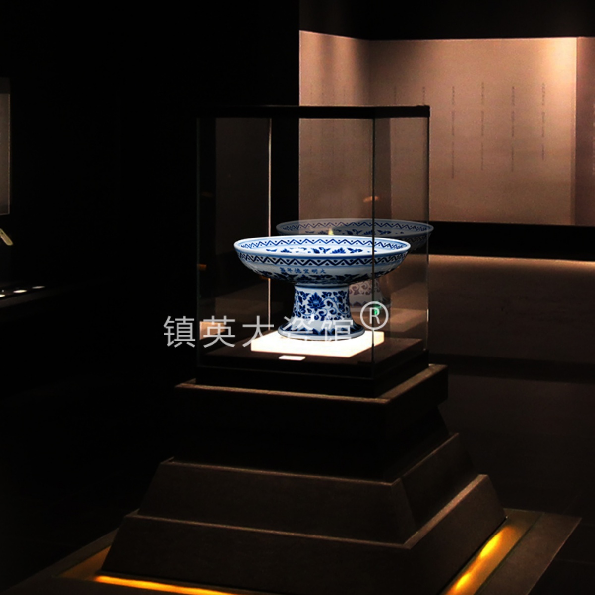 景德镇陶瓷花瓶手绘仿古明宣德龙凤盘中式客厅装饰品明清古典摆件 - 图2