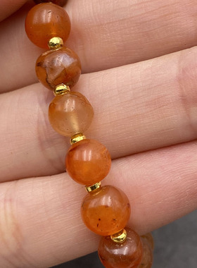 非洲贸易珠 清代玛瑙手链 古珠老珠玛瑙手串 文玩配珠diy散珠饰品