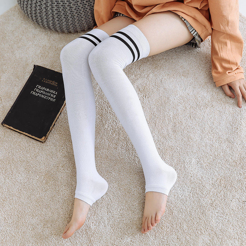 踩脚过膝袜套女棉袜日系护膝护腿保暖长筒袜韩国秋冬季高筒堆堆袜,淘宝优惠券,粉丝福利购,淘宝优惠卷
