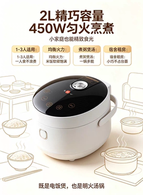 宫一町2升预约玻璃胆智能电饭煲