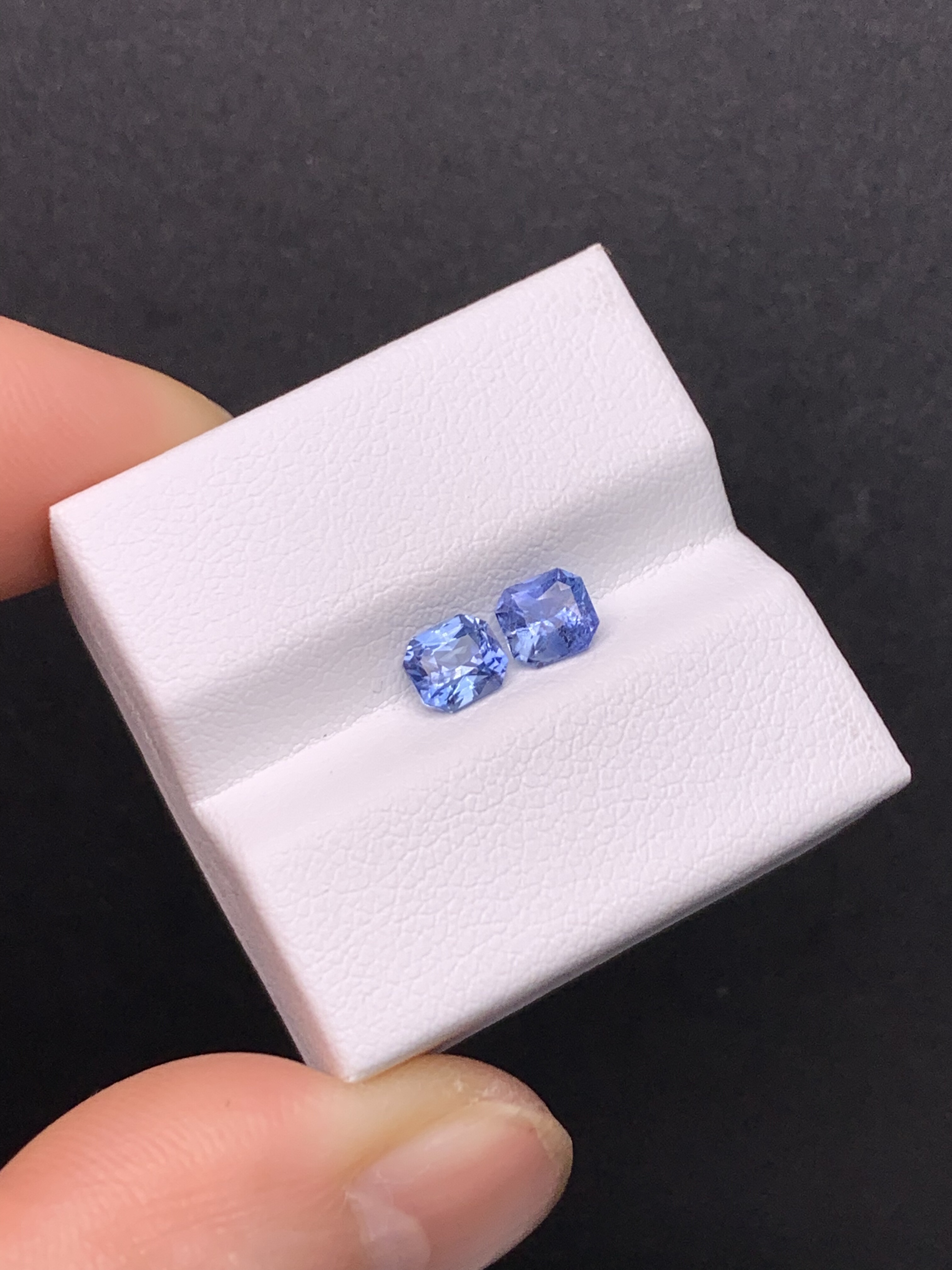 1.19克拉一对 斯里兰卡天然老烧矢车菊蓝宝石 耳钉料（0110）,淘宝优惠券,粉丝福利购,淘宝优惠卷