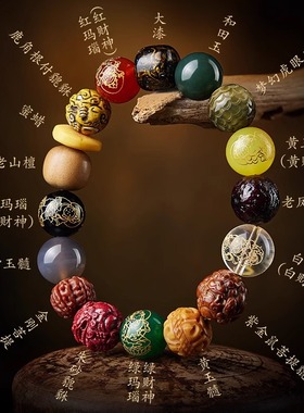 易明居男女小叶紫檀朱砂金刚菩提