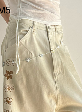 长款简约花朵项链潮流