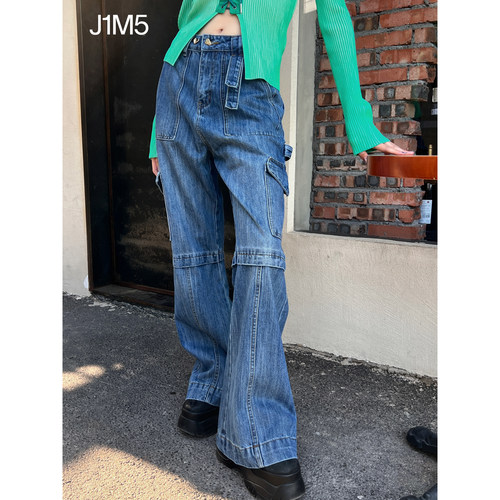 J1M5买手店 THE GOD PARTICLE 23春夏新品TGP丹宁工装裤牛仔裤 - 图1