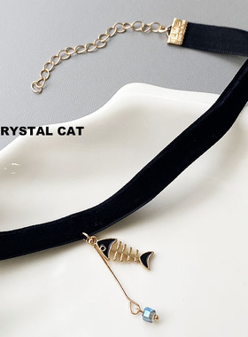 HAPPY原创合金鱼骨颈链