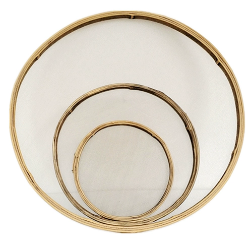 Бамбуковая плетение бамбуковых продуктов из нержавеющей стали бамбуковое сито с пористым бамбуковым ситом бамбуко