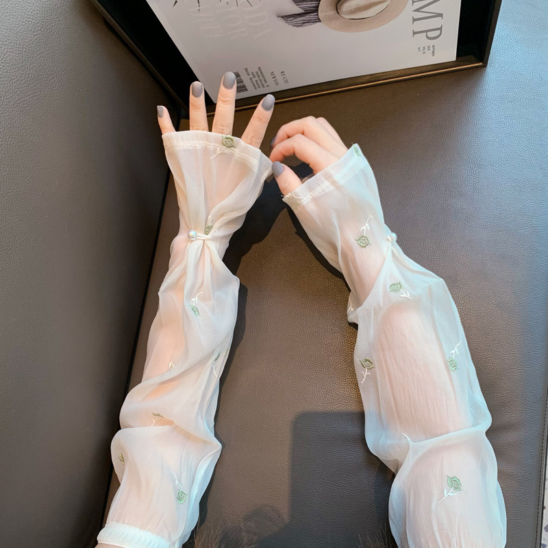 冰袖夏季防晒手套户外护臂手臂袖防紫外线骑车开车袖珍珠冰丝袖套,淘宝优惠券,粉丝福利购,淘宝优惠卷