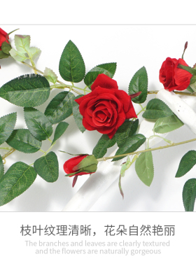 饭店商场酒店遮丑藤蔓藤条玫瑰