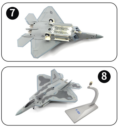 UNISTAR 1/72 美国空军F22猛禽隐形战斗机 F-22合金成品飞机模型 - 图3