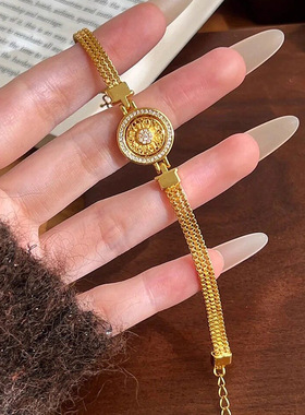 可转动八宝罗盘手表手链女生轻奢小众高级感手串设计感新中式手饰