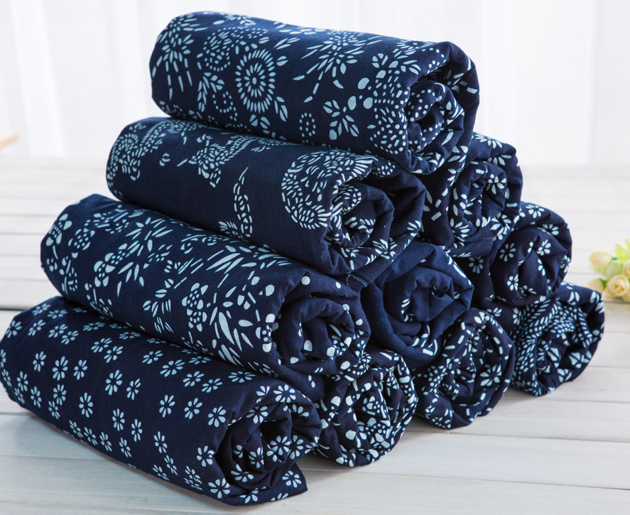 乌镇新品蓝花布料全棉青花手工民族服装面料中国风桌布门帘蜡染布,淘宝优惠券,粉丝福利购,淘宝优惠卷