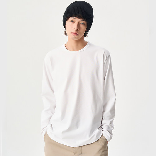 日系宽松潮牌纯色透气长袖T恤COOLMAX Jersey L/S Tee山系长袖 - 图2