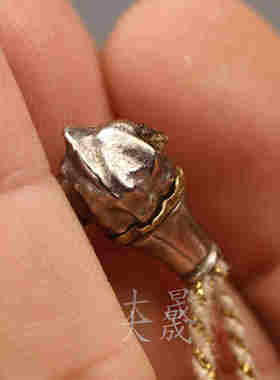 精工925纯银分体佛头三通文玩佛珠百香籽深坑鬼脸三通佛塔配饰