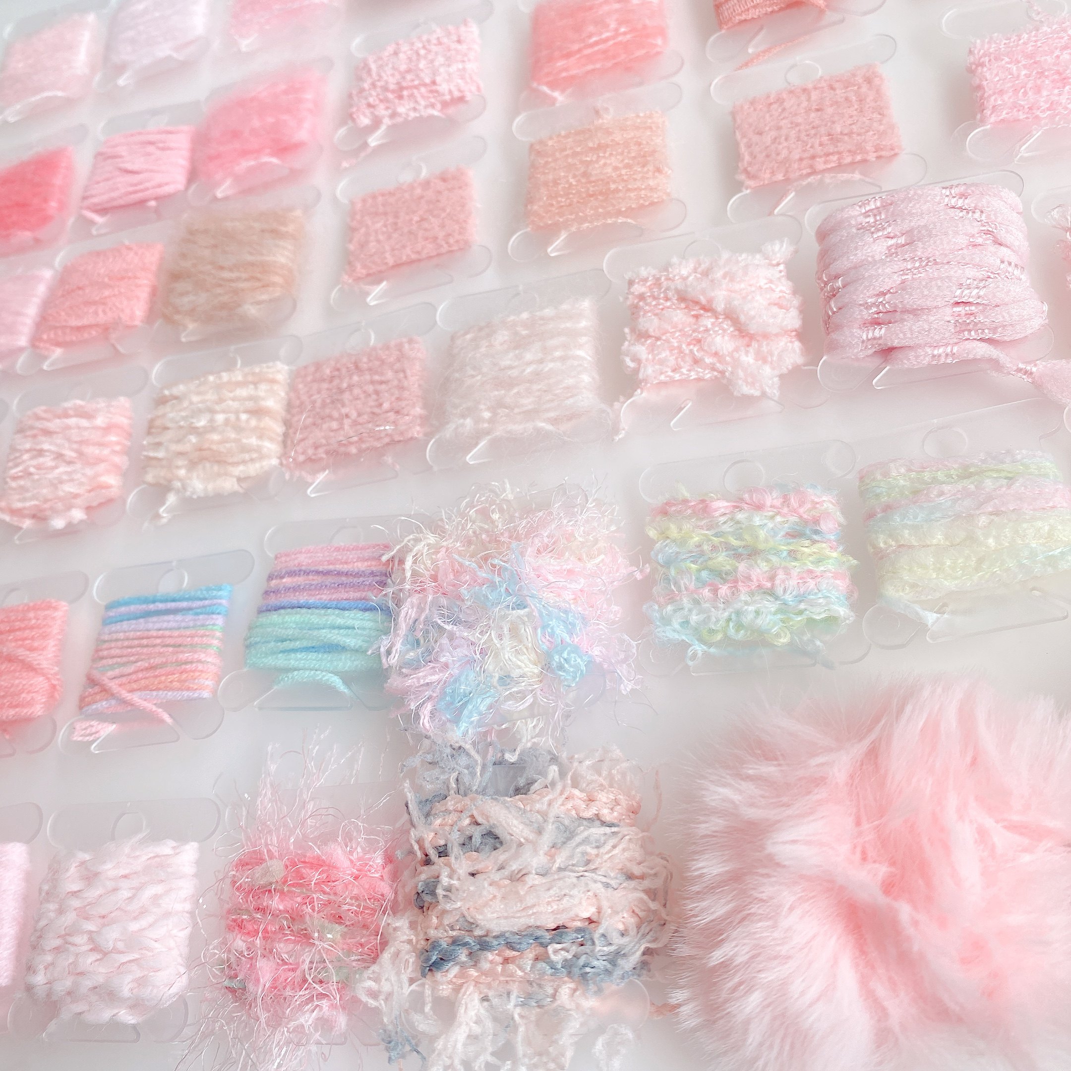 粉色系手混线小样藏族脏鞭发绳文玩头饰原创辅料DIY配件迷你线板,淘宝优惠券,粉丝福利购,淘宝优惠卷