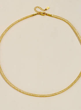 AHCHOO 时髦精B备 静奢风空心丝网圆项链超闪锁骨链颈链小众设计