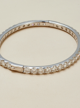 AHCHOO 静奢风高级感满圈莫桑石手链S925纯银小众璀璨手环送礼女