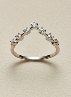 AHCHOO 静奢风高级感莫桑钻石戒指S925鸽子蛋叠戴套装指环520礼物