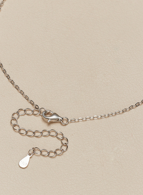 AHCHOO 静奢火彩1克拉莫桑钻石水滴吊坠项链小众高级S925银锁骨链