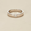 AHCHOO Quiet Luxury Commuting Versatile Round Diamond Moissanite Ring Simple Advanced S925 Silver Ring Women's Gift