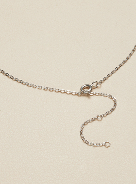 AHCHOO 静奢火彩爆闪1克拉小灯泡莫桑石项链高级S925银长款锁骨链