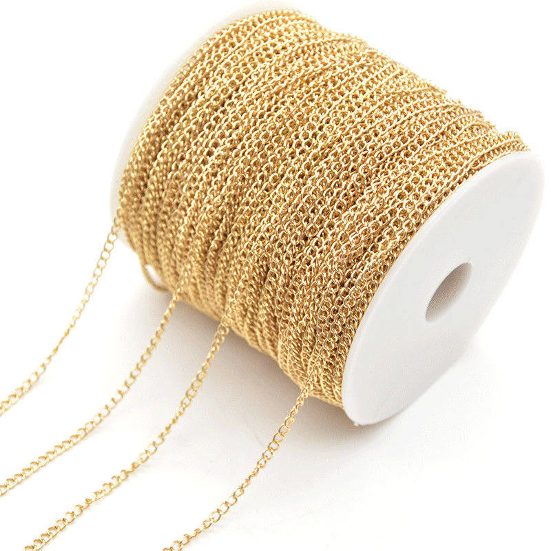 DIY手工饰品配件铁质加密链延长链条尾链古风服饰手链材料3*4mm,淘宝优惠券,粉丝福利购,淘宝优惠卷