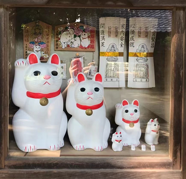 日本直邮东京豪德寺迷你招财猫招福猫店铺前台家居装饰陶瓷摆件 - 图0