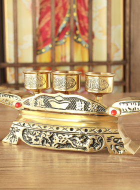 黄铜供奉复古中式客厅