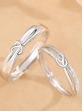 DR莫比乌斯环情侣对戒999纯银戒指一对小众设计新年礼物送女男友