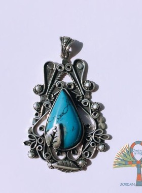 流行古埃及手工银饰贝努鸟