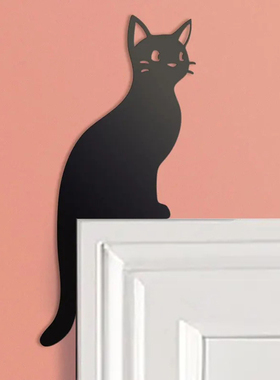 金属黑色猫咪门框门角装饰