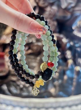 杭州香积南方玉紫檀多圈手串女轻奢ins小众设计高级手链正品代请