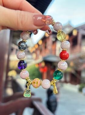 杭州香积香灰瓷琉璃心咒手串女轻奢ins小众设计高级手链正品代请