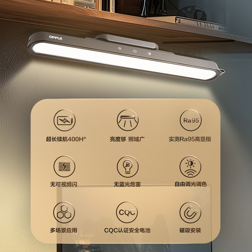 欧普LED酷毙灯便携充电灯学生护眼灯阅读宿舍玄关衣柜入门感应灯 - 图0