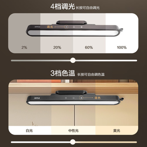 欧普LED酷毙灯便携充电灯学生护眼灯阅读宿舍玄关衣柜入门感应灯 - 图2