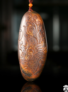 丹凤朝阳籽料御府鸟类黄玉摆件